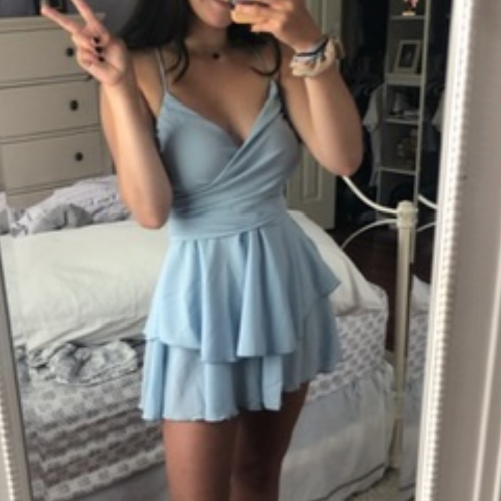 Light blue Lucy in the sky store romper